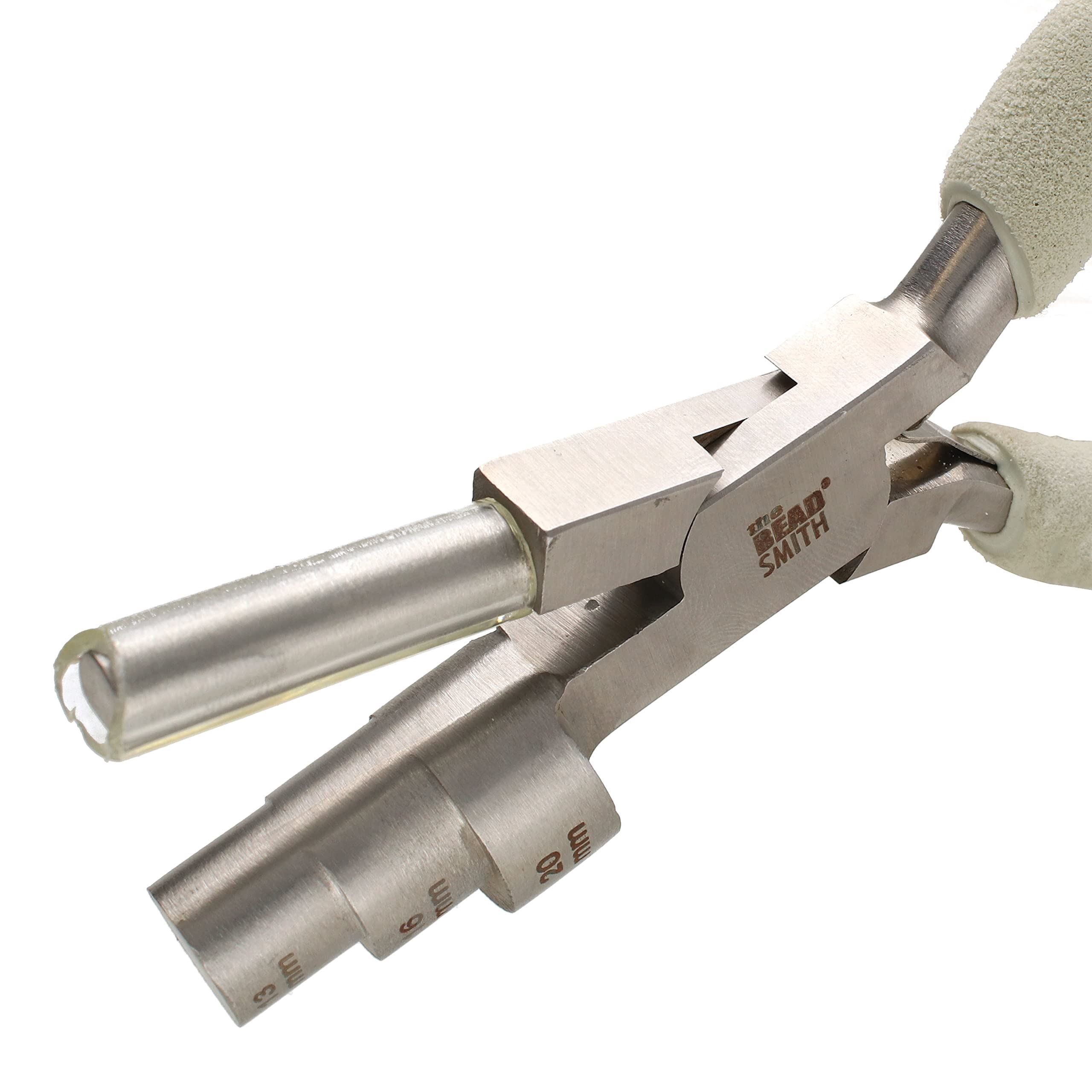 The Beadsmith Wire Looping Pliers - Three Loop Sizes (13-20 mm), Polished Steel Head, Comfort Grip
