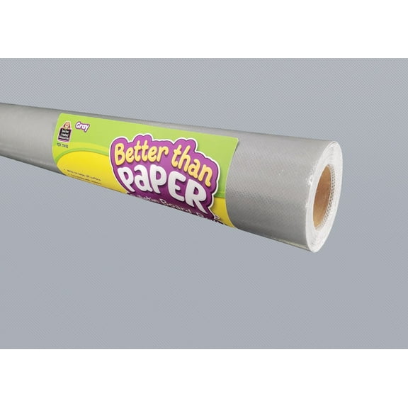 Teacher Created GRAY Better Than Paper Bulletin Board Roll, 4' x 12' (TCR 77493)