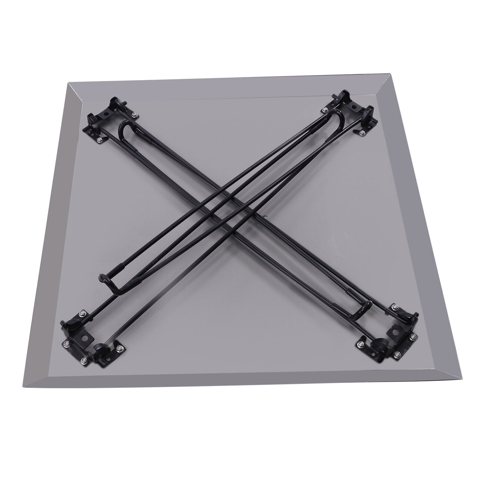 Miumaeov Fire Pit Heat Deflector Outdoor Square Fire Pit Cover Stainless Steel 26''X26''