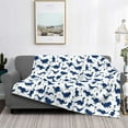 thumbnail image 2 of Yiaed Cute Cartoon Dinosaur Print Blanket Throw Blanket Soft Cozy Flannel Blanket for Home Bed Sofa Couch Chair-80"x60", 2 of 6