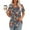 Yellow, variant on ALLLIST Tops for Women V Neck Pleated Short Sleeve Blouse Casual Yellow Floral Pullover Women's Clothing