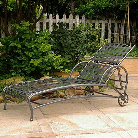 Patio Chaise Lounge Outdoor Lounger Weather Resistant Metal Daybed