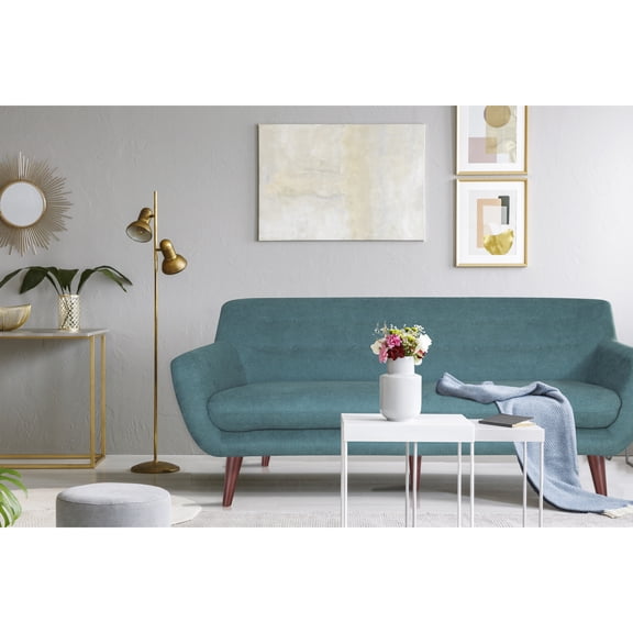 Teal Upholstered With Pillows - 73 In Depth, 35 Width, 32 Height, 110 Lb Weight, Cozy Addition 71.58 35.67 31.57 110.61 Weight