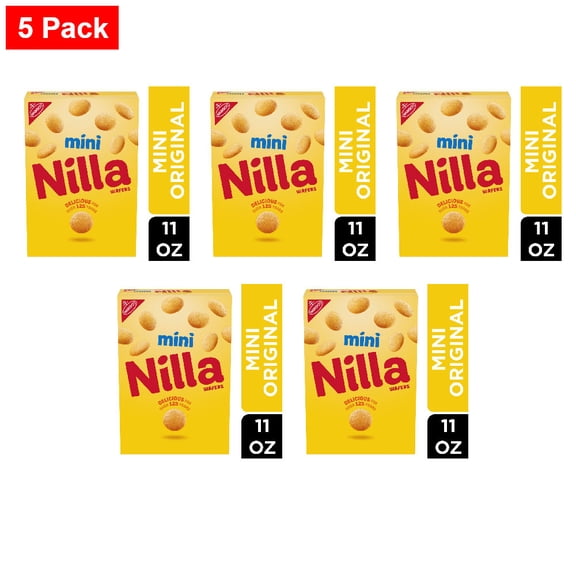 Nabisco NILLA Wafers Mini Cookies 11 oz - 5 Pack