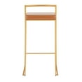 thumbnail image 4 of Fuji Contemporary Barstool In Gold With Camel Faux Leather - Set Of 2, 4 of 8