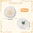 thumbnail image 2 of 20 flores artificiales de crisantemo blanco, 4 x 3,2 cm, ramo de primavera realista, margaritas sin tallo., 2 of 9