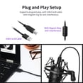thumbnail image 3 of Mistaha USB 192kHZ/24bit Podcast Recording Microphone Kit Professional Condenser Studio Broadcasting MIC with Stand Plug, 3 of 8