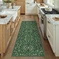 thumbnail image 4 of WIPONKEN 2x6 Runner Rugs Morris Carpet for Living Room Bedroom Dining Room Office Farmhouse, Machine Washable Non Slip Vintage Persia Rug Green, 4 of 7