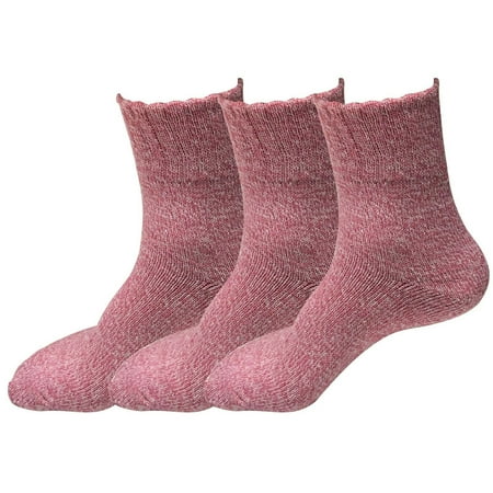 

3 Pairs Womens Winter Casual Wool Blend Thick Knit Thermal Warm Crew Cozy Boot Socks Size 5-10