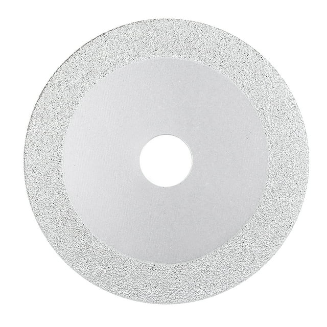 Ruedas de corte de diamante Uxcell de 4.5 pulgadas Disco de molienda para piedra, cerámica, vidrio 46 granos tono plateado