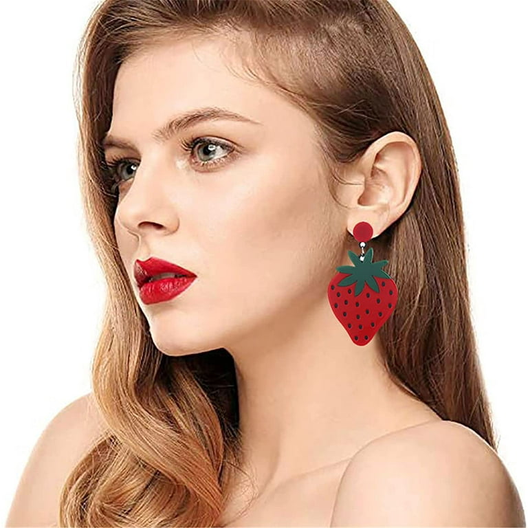 3d printed watermelon earrings / Fruit earrings / Watermelon