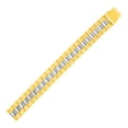 thumbnail image 1 of 14k Two Tone Gold Mens Panther Link Bracelet 8.5 in, 1 of 2