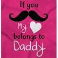 thumbnail image 2 of My Heart Belong to Daddy Mustache Pun Youth T Shirt Tee Girls Infant Toddler Brisco Brands 12M, 2 of 5
