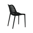thumbnail image 4 of Meridian Furniture Mykonos Black Outdoor Patio Dining Chair (Set of 4), 4 of 9