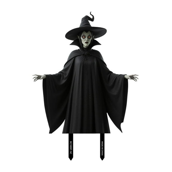 BinKFF Witch Garden Stakes for Halloween Decor, 8.5 inchs Halloween Pumpkin Bats Ghost Garden Yard Sign for Lawn Decorations Outdoor Garden Halloween Party Decor