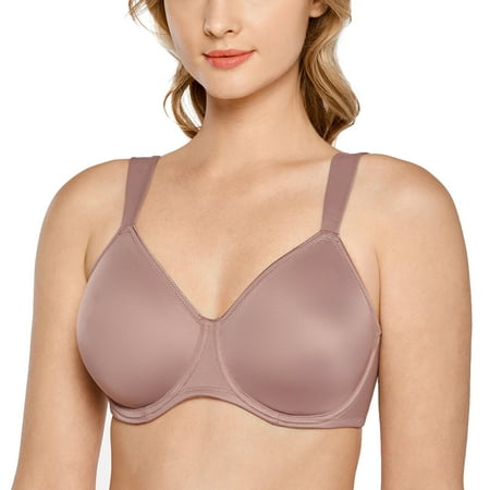 

DELIMIRA Women s Full Coverage Minimizer Underwire Plus Size Non Padded Support Bra