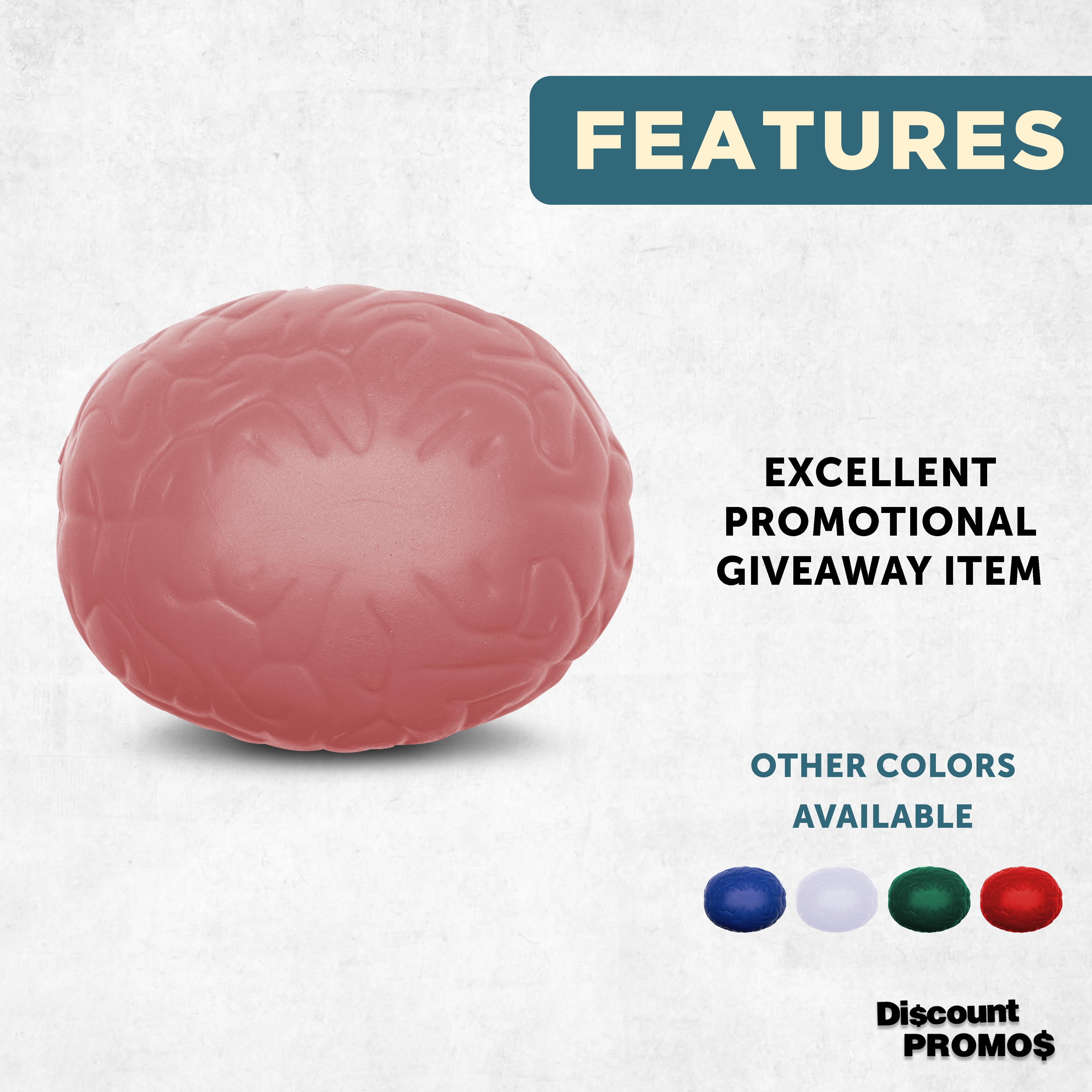 Brain Stress Balls Set of 10, Bulk Pack - Anxiety Stress Relief, Perfect for Your Desk, Office or Home - Pink
