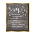 thumbnail image 3 of Stupell Industries Family Definition Planked Metallic Gold Framed Floating Canvas Wall Art, 24x30, by Lettered and Lined, 3 of 5