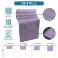 thumbnail image 6 of Vintage Purple Cotton Linen Rectangle Table Runners 13"x60", Modern Art Farmhouse Solid Color Coffee Table Runner Dresser Scarves Luxury Table Runners for Wedding Party Banquet Dinner Decor, 6 of 8