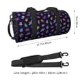 thumbnail image 2 of Lafuoo Colorful Insects Pattern Round Duffel Bag with Adjustable and Detachable Shoulder Strap Sports Gym Bag for Travel, Business, Sports-One Size, 2 of 6