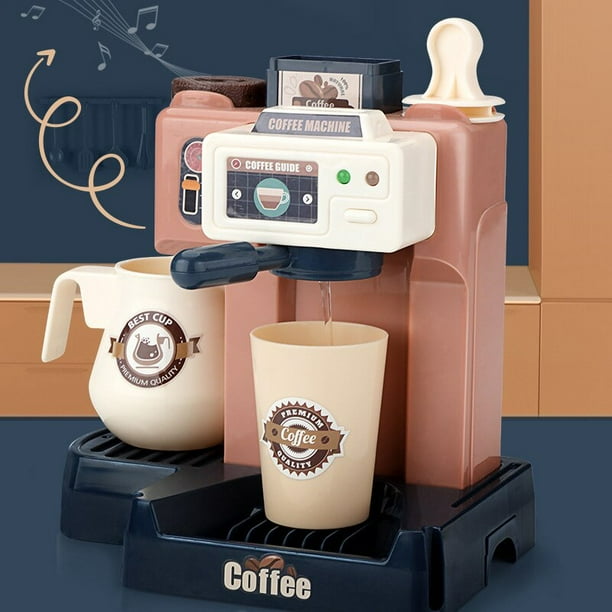 Máquina De Café De Madera Para Niños Con 13 Accesorios | Juguete De Cocina De Simulación | Juego De Rol Educativo Para Peques