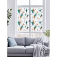 thumbnail image 4 of Removable Glass Window Covering, Boho Middle Century Window Privacy Film Frosted, Retro Orange Teal Grey Star Rhombus Decorative Privacy Windows Film for Bedroom, Living Room, 19.6 x 39.3 Inches, 4 of 9