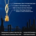 thumbnail image 2 of Gem Stone King 14K Yellow Gold Yellow Citrine and Lab Grown Diamond Pendant Necklace for Women | 0.76 Cttw | Gemstone November Birthstone | Pear Shape 8X5MM | With 18 inch Chain, 2 of 6
