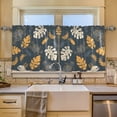 thumbnail image 5 of Ryvnso Turtle and Leaf Curtains Sets Short Curtain Rod Pocket Half Window Cafe Farmhouse Tier 2 Panels 57"W x 24"L, 5 of 7