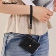 thumbnail image 3 of Montana West Small Wallet for Women Floral Embossed RFID Bifold Mini Card Holder with Tassel, Black, 3 of 7