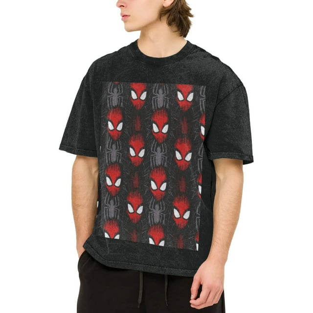 Spider-Man Vintage Washed Drop Shoulder Short Sleeve T-Shirt - Iron On