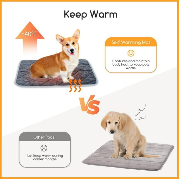 ShenFei Size Xl 115x72cm Grey Self Heating Pet Pad Thermal Dog Cat Blanket Machine Washable Reusable Safe Self Heated Soft Pet Blankets Non slip