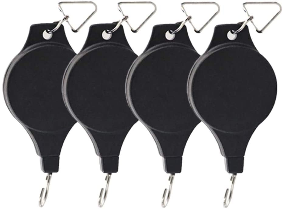 4 Pack Plant Pulley Hanger,Retractable Pulley Plant,Hanging Flower