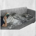 thumbnail image 6 of City Soft Flannel Fleece Throw Blanket, Vintage Engraved Style Drawing of Bethlehem Palestine Landscape, Cozy Plush for Indoor and Outdoor Use, 50" x 60", Charcoal Grey and White, by Ambesonne, 6 of 6