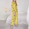 thumbnail image 3 of Daiia Chamomile And Ladybug for Women's Long-Sleeved Pajama Set – Soft & Comfortable Sleepwear Button-Up Pajamas Cozy Lounge Wear-XX-Large, 3 of 7