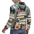 thumbnail image 6 of Daiia Vintage Art Butterfly Flower for Men's Fashion Hoodies & Sweatshirts with Kangaroo Pocket Hooded Sweatshirt Breathable & Moisture Wicking-Medium, 6 of 7