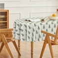 thumbnail image 4 of Christmas Tablecloth 60×84 Inch Oval, Trees Green Boho Washable Table Cover for Party Picnic Dinner Decor, 4 of 6