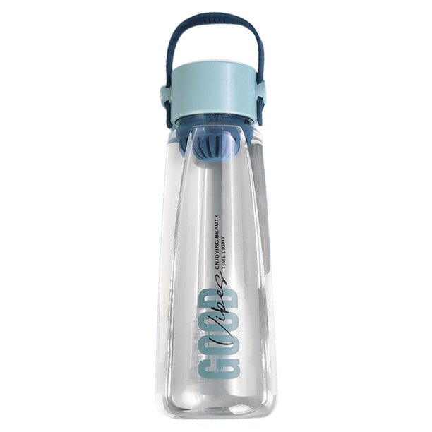 Botellas de agua portátiles a prueba de fugas de gran capacidad para deportes, taza de agua para gimnasio (cian) Likrtyny Libre de BPA