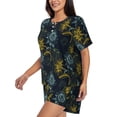 thumbnail image 2 of "Wukai Sunflowers Women's Pajama Set - Short-Sleeve Top and Shorts with Elastic Waistband and Pockets for Loungewear, Yoga, and Casual Wear-3X-Large, 2 of 8