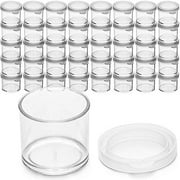 Angle View: Decorrack 40 Plastic Mini Containers with Lids, 0.5oz, Craft Storage Containers for Beads, Glitter, Slime, Paint or Seed Storage, Small Clear Empty Cups with Lids (40 Pack)