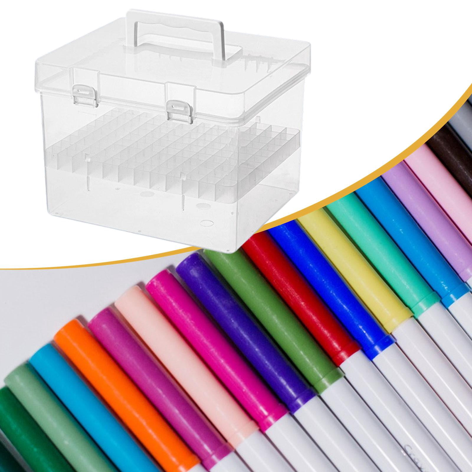 Dualoai Marker Carrying Case Art Supplies for Paint Sketch Markers Color Highlighter 80 Slots