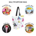 thumbnail image 7 of FORMRS Womens Canvas Tote Bag with Zipper Inner Pocket Shoulder Handbag, Pink Simple Shapes, 7 of 7