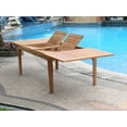 thumbnail image 2 of Grade-A Teak Dining Set: 6 Seater 7 Pc: 122" Caranas Double Extension Rectangle Table And 6 Osborne Armless Chairs Outdoor WholesaleTeak #WMDSWVm, 2 of 5