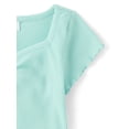 thumbnail image 3 of The Children's Place Girls Short Sleeve Ribbed Cropped T-Shirt, Sizes XS-XXL, 3 of 5