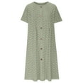thumbnail image 3 of Mgmyaa Robe d'Été Décontractée à Manches Courtes avec Boutons pour Femmes Robe Midi de Plage Voyage Vacances, 3 of 6
