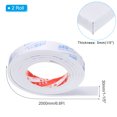 thumbnail image 2 of Uxcell 2 Roll 1-1/5"W x 1/5"T x 6.6Ft Self-Adhesive EVA Insulation Foam Tape, White, 2 of 6