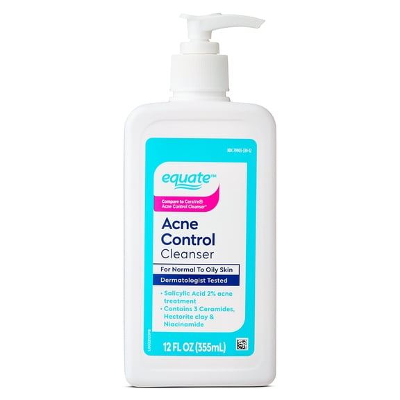 Equate Acne Control Cleanser, 12 fl oz