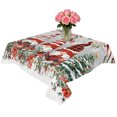 thumbnail image 2 of Grey Christmas Table Cloth Waterproof Tablecloths, Gnomes Xmas Tree Poinsettia Eucalyptus Tablecloth Dining Table Cover for Kitchen Party Tabletop Outdoor, Square Tablecloth 54x54 Inch, 2 of 9