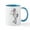 White/Blue Inside, variant on CafePress - Dabbing Unicorn - 11 oz Ceramic Mug - Novelty Coffee Tea Cup