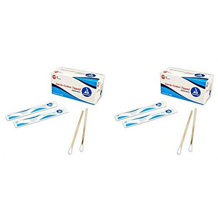 4305 Cotton Tipped Applicators 6", Sterile, 2 Per Pouch. 100 Pouches/Box (2 Pack)
