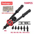 thumbnail image 2 of Hand Threaded Rivet Nut Gun 70/95/300PCS Nuts Insert Manual Riveter Rivnut Tool For M3 M4 M5 M6 M8 M10 M12 Nut ,More Helpful and Safe, 2 of 7